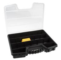 435-0179 RS PRO 17 Cell Black, Transparent PP, Adjustable Compartment Box, 60mm x 395mm x 305mm