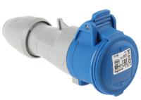 5-551-04 Legrand, P17 Tempra Pro IP44 Blue Cable Mount 2P + E Industrial Power Socket, Rated At 16A, 230 V