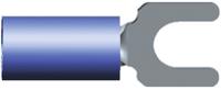 321233 TE Connectivity PIDG Insulated Crimp Spade Connector, 1mm² to 2.6mm², 16AWG to 14AWG, M4 Stud Size Nylon, Blue