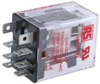 450-0425 RS PRO Plug In Power Relay, 24V dc Coil, 10A Switching Current, DPDT