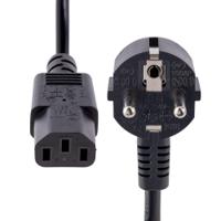 713e-1m-power-cord StarTech.com Right Angle CEE 7/7 Plug to Straight IEC C13 Socket Power Cable, 1m