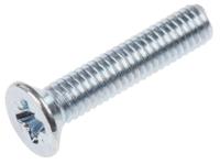 553-447 RS PRO Pozi M4 Countersunk Steel Machine Screws DIN 965 x 20.0mm