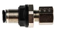 3146-06-00 Legris LF3000 Series Bulkhead Tube-to-Tube Adaptor, Push In 6 mm to Push In 6 mm, Tube-to-Tube Connection Style