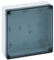 11101301 Spelsberg TK PS Series Grey Polystyrene Enclosure, IP66, Transparent Lid, 182 x 180 x 63mm