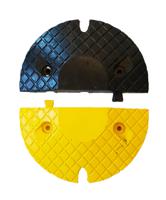 898-7185 RS PRO High Visibility Rubber Speed Bump End Cap, 200 mm x 350mm x 50 mm, 30km/h Speed Limit