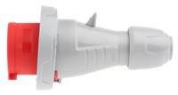 5-554-39 Legrand, P17 Tempra Pro IP66, IP67 Red Cable Mount 3P + N + E Industrial Power Plug, Rated At 32A, 415 V