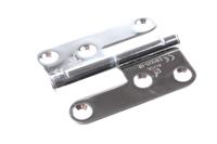 93-13-15 ROCA Stainless Steel Flag Hinge with a Lift-off Pin, Screw Fixing, 98mm x 82mm x 2.5mm