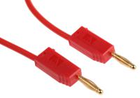 280039-050-22 Staubli 2 mm Connector Test Lead, 10A, 30 V ac, 60V dc, Red, 500mm Lead Length