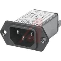 511006331 Schurter 6A, 250 V ac Male Screw Filtered IEC Connector 5110.0633.1, Quick Connect None Fuse