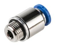 qs-g18-6-i Festo QS Series Straight Threaded Adaptor, G 1/8 Male to Push In 6 mm, Threaded-to-Tube Connection Style, 186107
