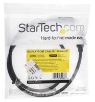 dppnlfm3pw StarTech.com Male DisplayPort to Female DisplayPort, PVC  Cable, 4K @ 60 Hz, 1m