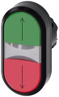 3su1001-3ab42-0an0 Siemens SIRIUS ACT 3SU10 Series Green, Red Momentary Push Button Head, 22mm Cutout, IP66, IP67, IP69K