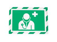 4944131 Durable DURAFRAME® SECURITY Green/White A4 Smooth and rigid Information Frame, 375mm Height, 236mm Width