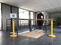 174-5909 RS PRO Black & Yellow Steel Retractable Barrier, 4m, Yellow/Black Tape