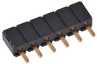 slw-106-01-g-s Samtec SLW Series Straight Through Hole Mount PCB Socket, 6-Contact, 1-Row, 2.54mm Pitch, Solder Termination