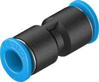 qsm-6-100 Festo QSM Series Straight Tube-to-Tube Adaptor, Push In 6 mm to Push In 6 mm, Tube-to-Tube Connection Style, 130759