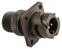 97b-3100a-10sl-4p Amphenol Limited, 97B, Brass 2 Way Wall Mount MIL Spec Circular Connector Receptacle, Pin Contacts,Shell Size 10SL,