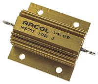hs75-10r-j Arcol, 10Ω 75W Wire Wound Chassis Mount Resistor HS75 10R J ±5%
