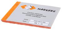 03050014000 SES Sterling Adhesive Cable Marker Book, Black on White, Pre-printed "1 → 33; -; A; B; C; R; S; T; U; V; W",