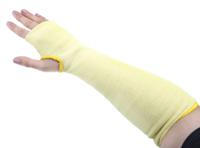 7550 Polyco Healthline Touchstone Yellow Reusable Kevlar Arm Protector for Cut Resistant Use, 14in Length, One size