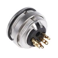 0304-05 Lumberg 5 Pole Din Socket, DIN EN 60529, 60 V ac IP68, Female, Panel Mount