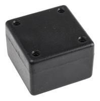 1594abk Hammond 1594 Series Black Flame Retardant ABS Enclosure, IP54, Black Lid, 56 x 56 x 28mm