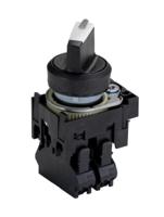 3su1100-2bf60-3ma0 Siemens Short Black Handle Selector Switch - (SPDT) 22mm Cutout Diameter, Illuminated 2 Positions