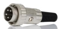 251-3628 RS PRO 4 Pole Din Plug, Twist Lock, Male, Cable Mount
