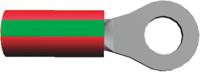 1-320551-2 TE Connectivity, PIDG Insulated Ring Terminal, M4 Stud Size, 0.26mm² to 1.65mm² Wire Size, Red