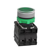 xb5aw33g5c0 Schneider Electric XB5 Series Illuminated Push Button, 22mm Cutout, SPDT, 1110 → 120V, IP66, IP67
