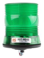 907-6043 RS PRO Green Flashing Beacon, 10 → 100 V dc, Single Point Mount, LED Bulb, IP56