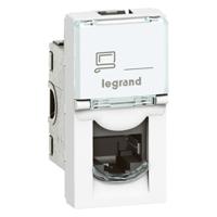 0-765-73 Legrand Mosaic Series RJ45 Socket, Flush Mount, Cat6a