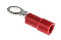 613-9249 RS PRO Insulated Ring Terminal, M4 Stud Size, 0.5mm² to 1.5mm² Wire Size, Red