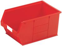 484-4129 RS PRO PP Storage Bin, 350mm x 205mm x 181mm, Red