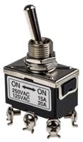 734-6805 RS PRO Toggle Switch, Panel Mount, On-On, DPDT, Screw Terminal, 250V