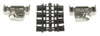 d45pk15-k MH Connectors MHD45PK Series ABS Angled D Sub Backshell, 15 Way, Strain Relief