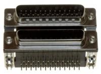 189-025-413r571 Norcomp 189 25 Way Right Angle Through Hole D-sub Connector Male/Female, 2.769mm Pitch, with 4-40 Hex Standoff, Fork
