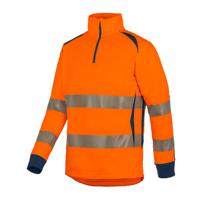 sweatlgh01oml T2S Orange/Navy Unisex Hi Vis Sweatshirt, L