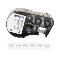 m4-7-498 Brady B-498 on Black on White Label, 12.70 mm Width