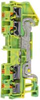 3208333 Phoenix Contact  PT 1.5/S-QUATTRO-PE Series Green/Yellow, 0.14 → 1.5mm², Single-Level, Push In