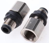 3136-06-13 Legris LF3000 Series Bulkhead Threaded-to-Tube Adaptor, G 1/4 Female to Push In 6 mm, Threaded-to-Tube Connection Style
