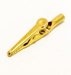 bu-60g Mueller Electric Crocodile Clip 4 mm Connection, Gold Plated Steel Contact, 10A