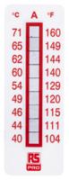779-9779 RS PRO Non-Reversible Temperature Sensitive Label, 40°C to 71°C, 9 Levels