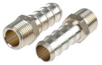 0123-12-17 Legris Brass Pipe Fitting, Straight Threaded Tailpiece Adapter, Male R 3/8in to Male 12mm