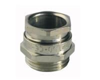 cap612574 Capri ISOCAP Series Silver Nickel Plated Brass Cable Gland, M25 Thread, 13mm min., 19mm max., IP66