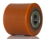 1533-cc LAG Orange Polyurethane Abrasion Resistant, High Load Capacity, Laceration Resistant, Non-Marking Trolley Wheel, 700kg