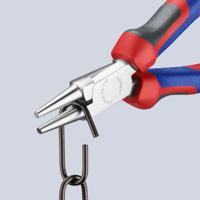 22-05-160 Knipex Round Nose Pliers, 160 mm Overall, Pointed, Straight Tip, 30mm Jaw