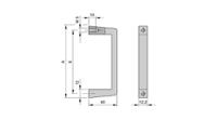 10501006 Nuvotem Talema 10501 Series Front Handle for Use with Desktop, 132 x 12.2mm