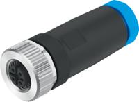 necb-s-m12g4-c2 Festo Circular Connector, 4 Contacts, Screw, M12 Connector, Plug, Male, IP65, IP67, NECB Series