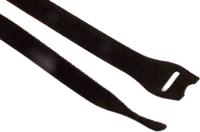 130-00019-textie-l-pa66pp-bk HellermannTyton Cable Tie, Hook and Loop, 330mm x 12.5 mm, Black PA (Loop), PP (Hook), Pk-10
